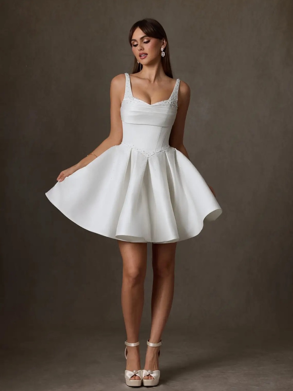 🆕 Azazie Zelina Pearl Mini Dress